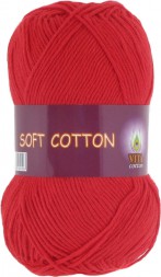 Пряжа Vita cotton SOFT COTTON 1828 красный