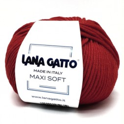 Пряжа Lana Gatto MAXI SOFT 12246 т.красный
