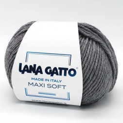 Пряжа Lana Gatto MAXI SOFT 20742 т.серый
