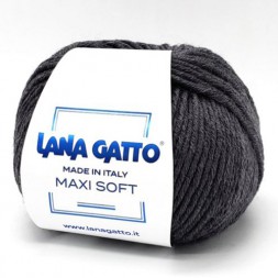 Пряжа Lana Gatto MAXI SOFT 20206 т.серый меланж