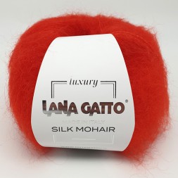 Пряжа Lana Gatto SILK MOHAIR 6024 яр.красный