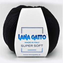 Пряжа Lana Gatto SUPER SOFT 10008 черный