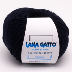 Пряжа Lana Gatto SUPER SOFT 10214 т.синий