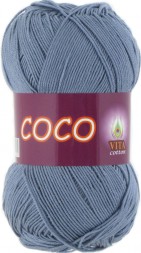 Пряжа Vita cotton COCO 4331 потертая джинса