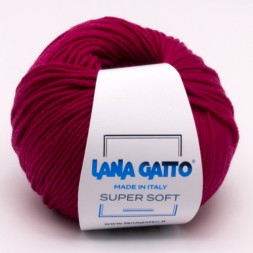 Пряжа Lana Gatto SUPER SOFT 13976 малиновый